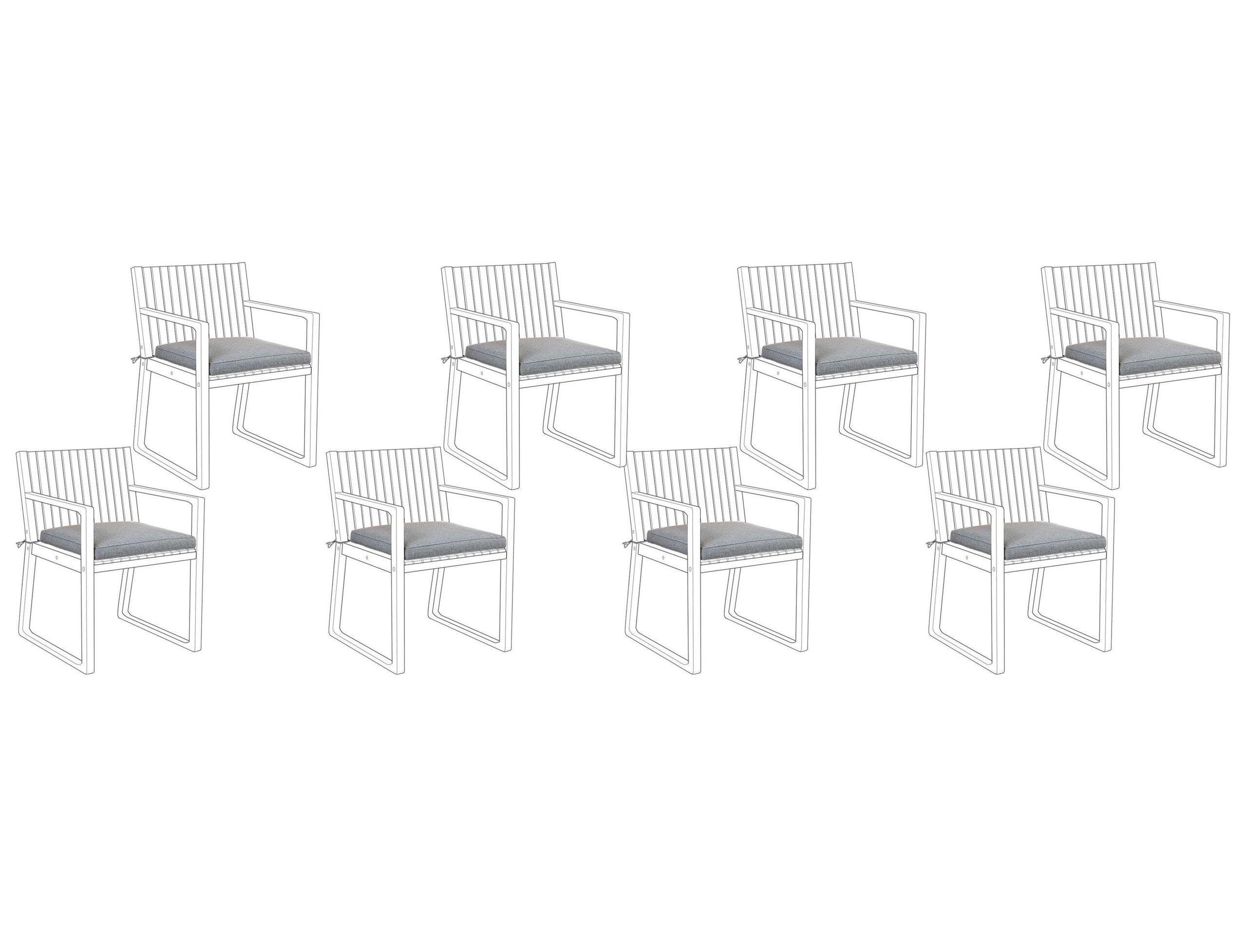 Beliani Set mit 8 Sitzkissen aus Polyester Modern SASSARI  