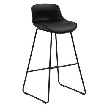 Tabouret de bar Rita plastique noir