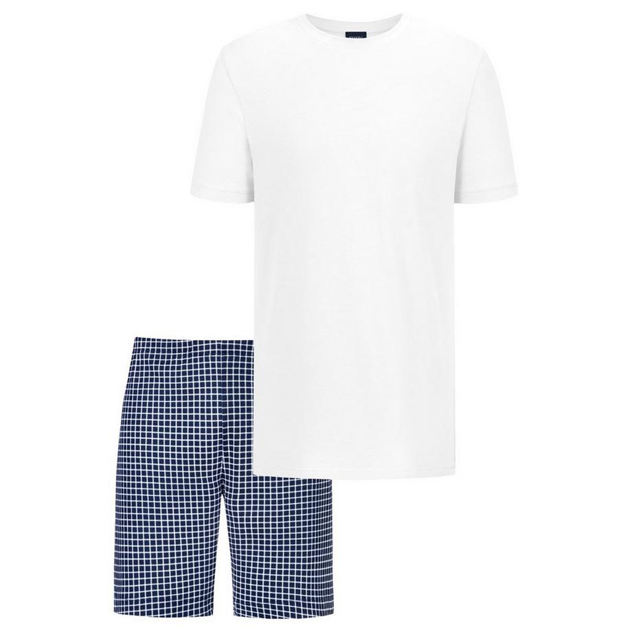 mey Pyjama Basic avec T-shirt manches courtes et shorts à carreaux  