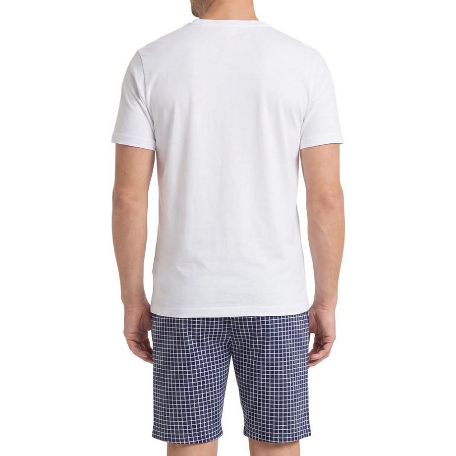 mey Pyjama Basic avec T-shirt manches courtes et shorts à carreaux  