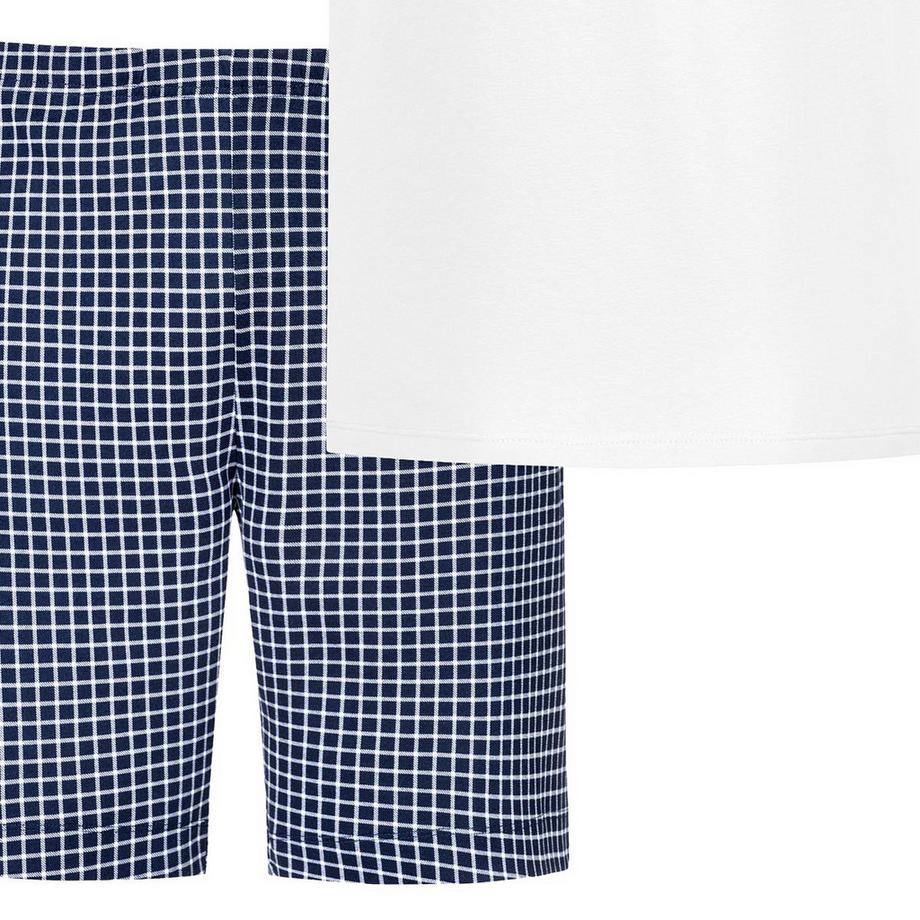 mey Pyjama Basic avec T-shirt manches courtes et shorts à carreaux  
