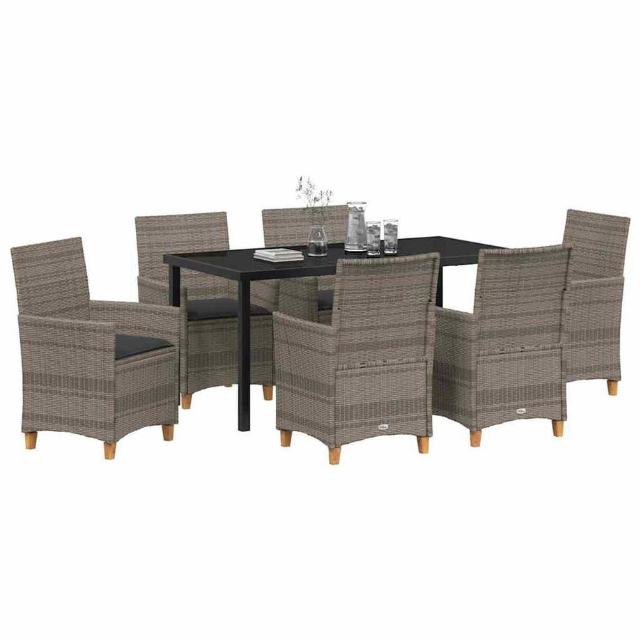 VidaXL Set da Pranzo per Giardino Polyrattan  