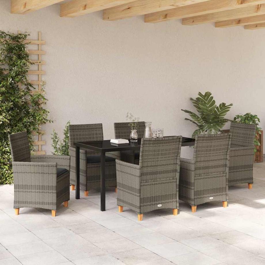 VidaXL Set da Pranzo per Giardino Polyrattan  