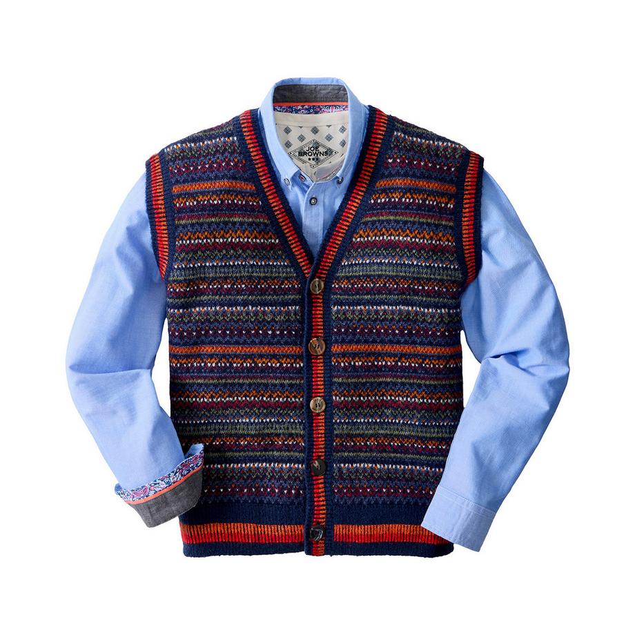 Joe Browns Gilet a Maglia con Motivo Norvegese  