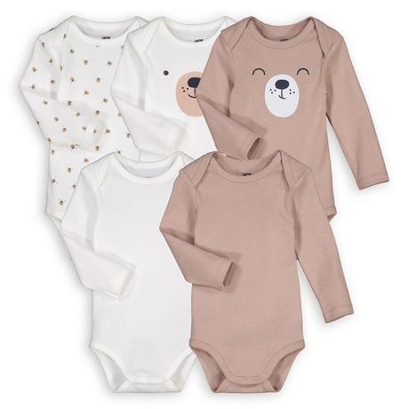 La Redoute Collections  Lot de 5 bodies manches longues 0 mois-4 ans 