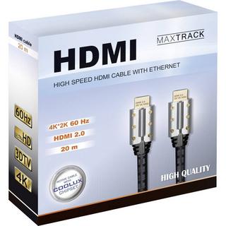 Maxtrack  Maxtrack aktives High Speed HDMI-Kabel mit Ethernet, integrierter coolux Chipset, 20.0 m 