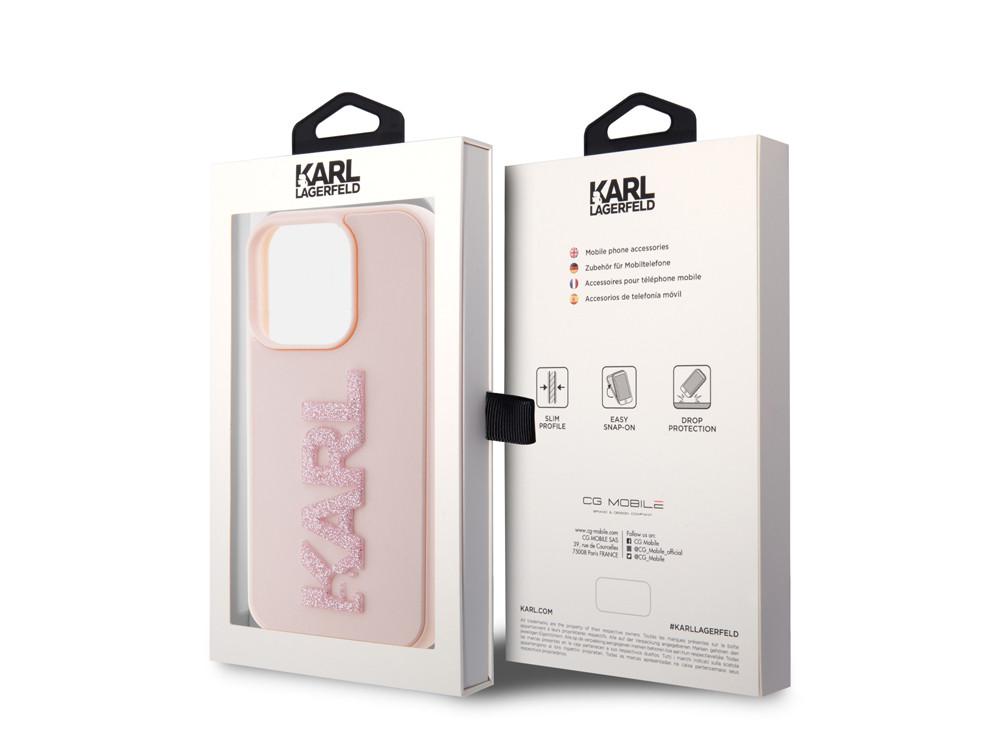 KARL LAGERFELD  Coque iPhone 15 Pro Max 3D Karl Glitter 