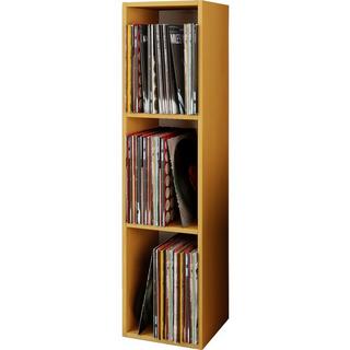 VCM Holz Schallplatten Regal | Stand Regal mit 3 Fächer für 100 Schallplatten | Maße: H. 107 x B. 34 x T. 30 cm - Platto  