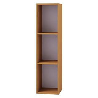 VCM Holz Schallplatten Regal | Stand Regal mit 3 Fächer für 100 Schallplatten | Maße: H. 107 x B. 34 x T. 30 cm - Platto  