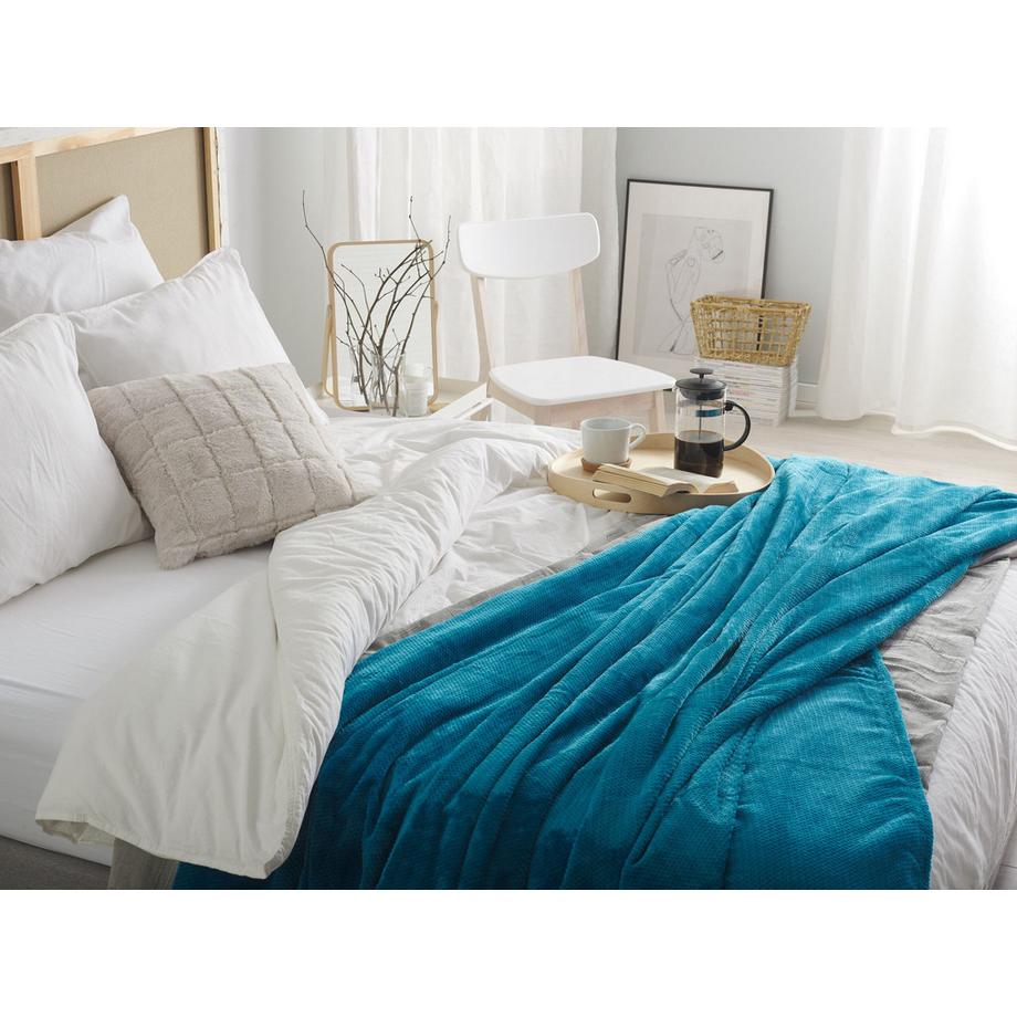 Beliani Couverture Douillette Moderne en Polyester  