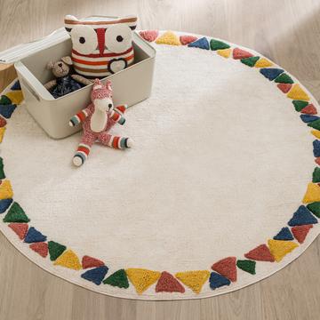 Tapis enfant rond en coton bio