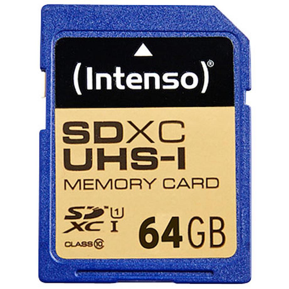 Intenso  Scheda di memoria Premium SDXC 64 GB, UHS-I, Classe 10 / U1 