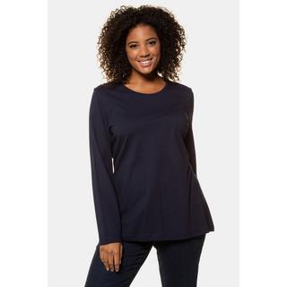 Ulla Popken  T-shirt à manches longues et col rond, coupe Slim Fit 