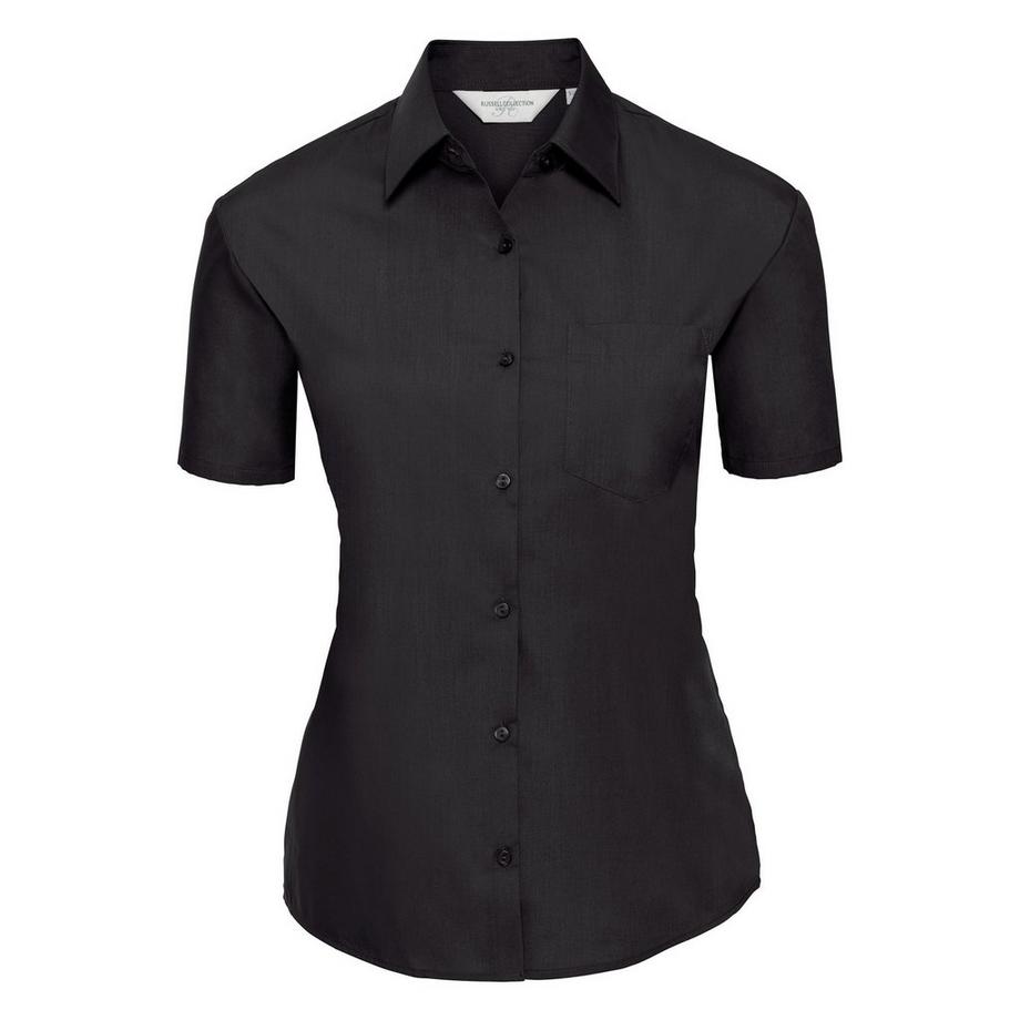Collection Poplin Bluse, Kurzarm, pflegeleicht