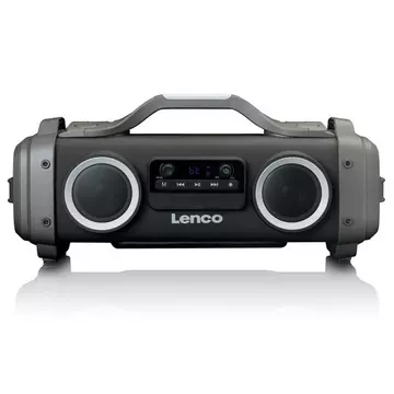 Lenco SPR-200BK Tragbarer Stereo-Lautsprecher Schwarz 50 W