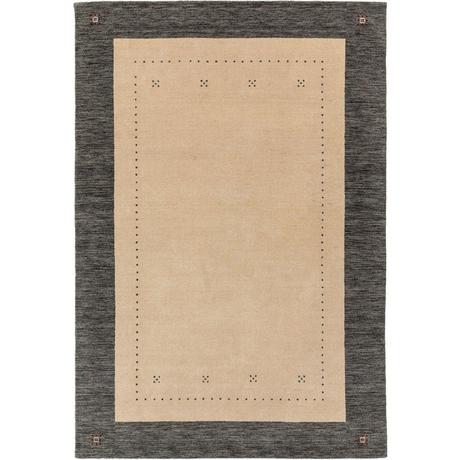 Benuta Tapis de laine Jamal Beige/Gris  