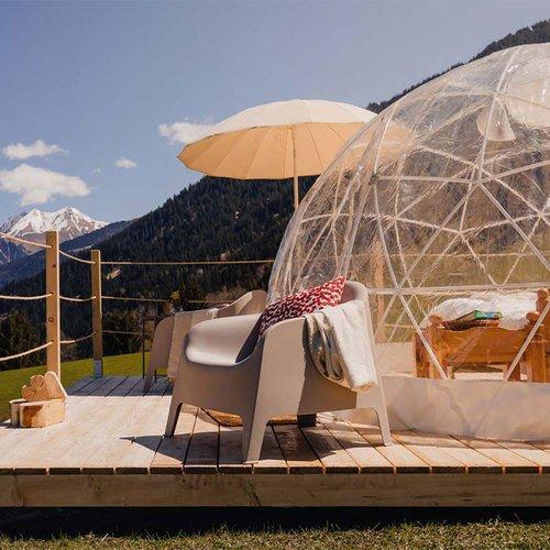 Geschenkidee  1 nuit en Bubble Suite dans la vallée alpine des Grisons, petit déjeuner inclus (pour 2 personnes) 