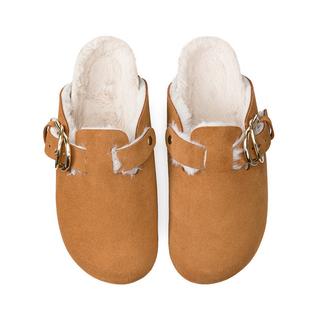 La Redoute Collections  Mules sabots fourrées en cuir suédé 