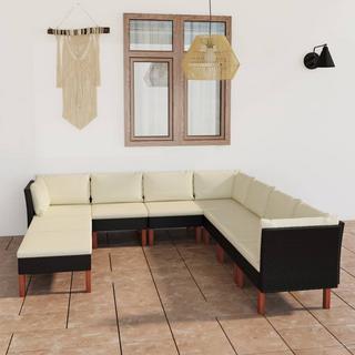 VidaXL Garten-sofa-set poly-rattan  