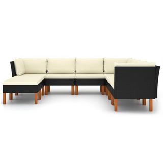 VidaXL Garten-sofa-set poly-rattan  