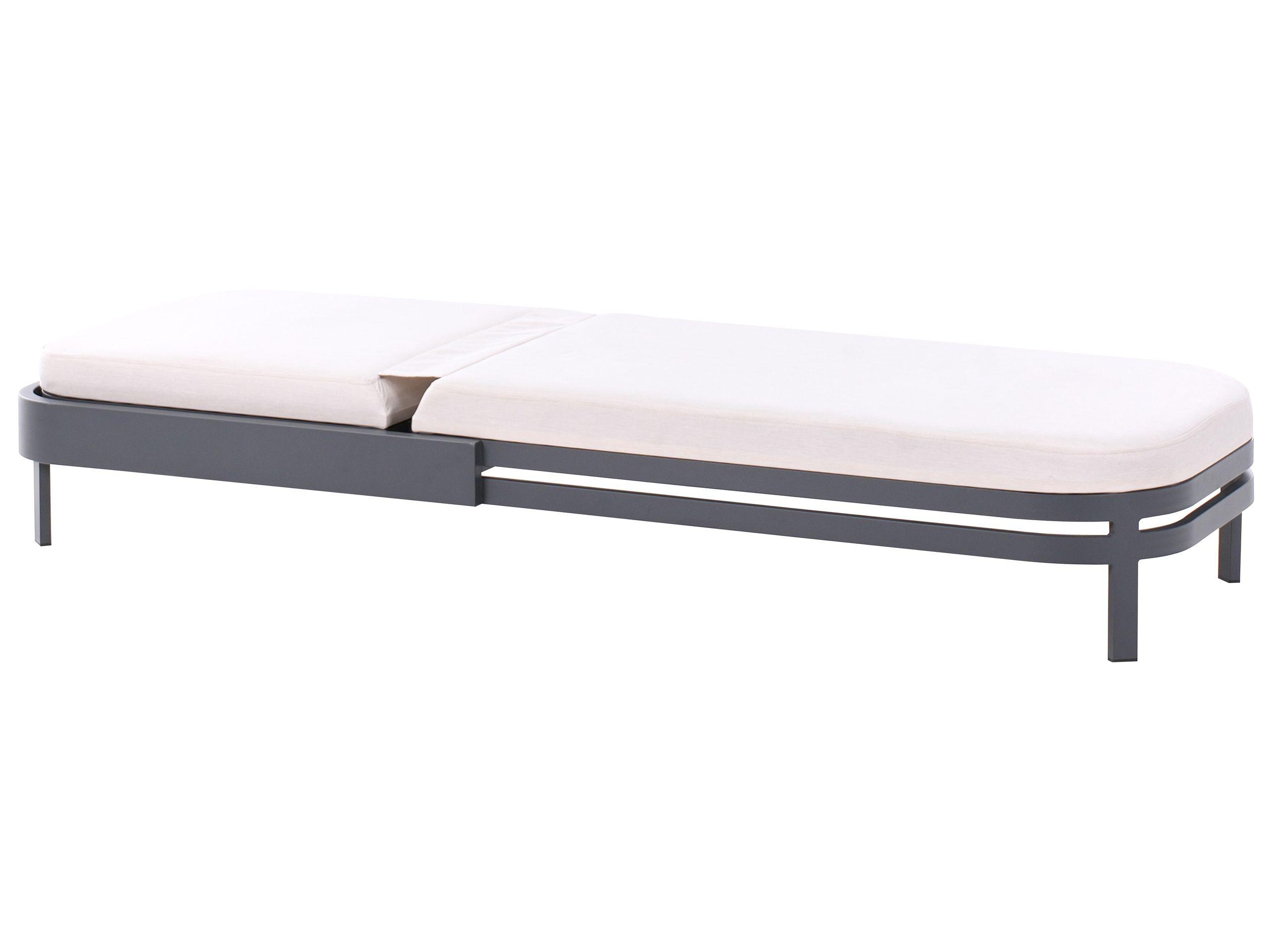 Beliani Lettino Prendisole con Cuscino en Alluminio Moderno NETTUNO  