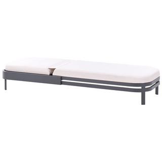 Beliani Lettino Prendisole con Cuscino en Alluminio Moderno NETTUNO  