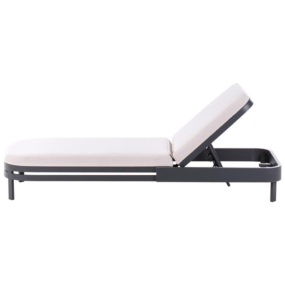 Beliani Transat avec coussin en Aluminium  NETTUNO  