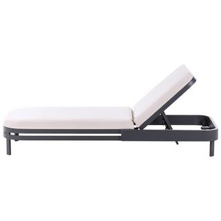 Beliani Lettino Prendisole con Cuscino en Alluminio Moderno NETTUNO  