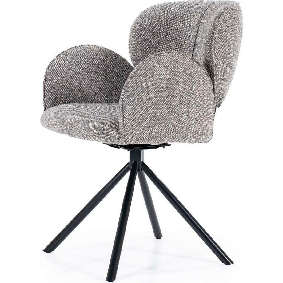 mutoni Sedia girevole Rosalin Moon marrone  