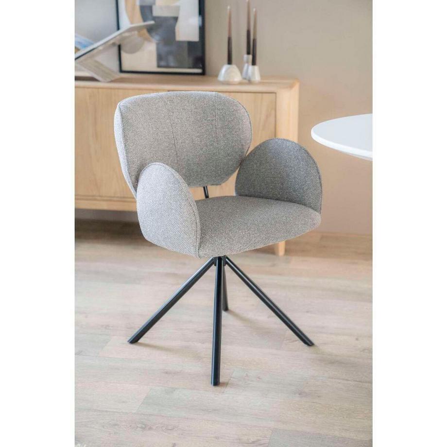 mutoni Sedia girevole Rosalin Moon marrone  