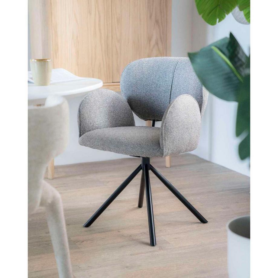 mutoni Sedia girevole Rosalin Moon marrone  