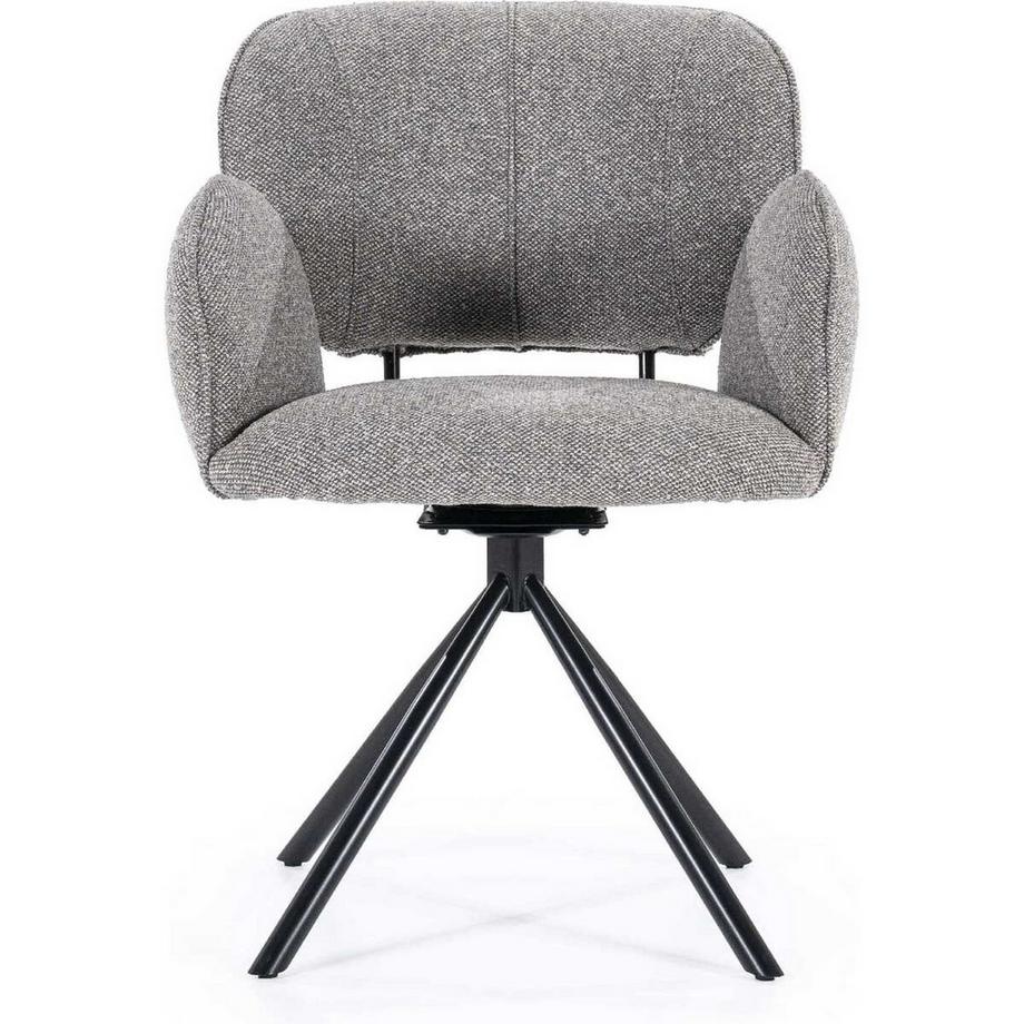 mutoni Sedia girevole Rosalin Moon marrone  