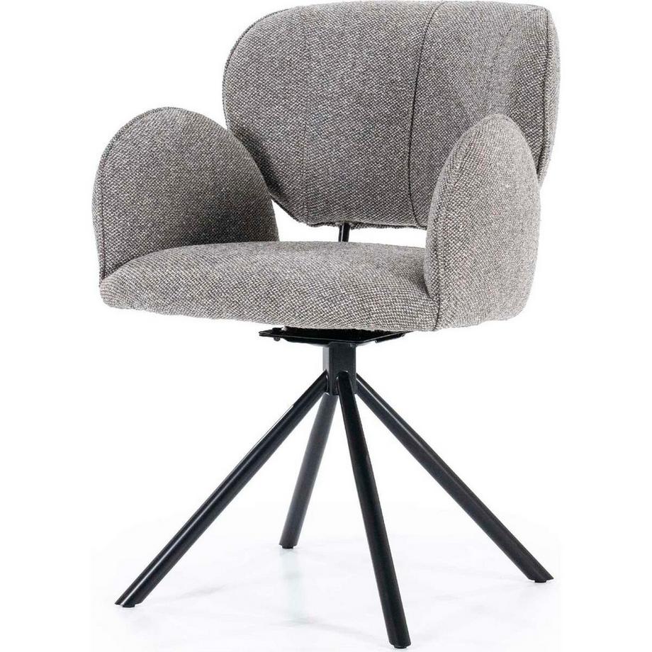 mutoni Sedia girevole Rosalin Moon marrone  