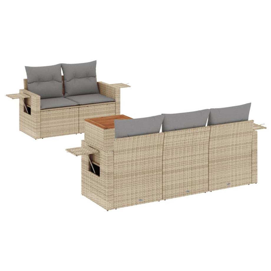 set divano da giardino Polirattan