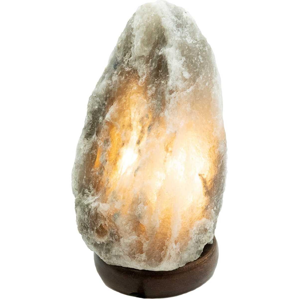 mutoni light Lampe de table Stone I cristal de sel gris 1xE14  