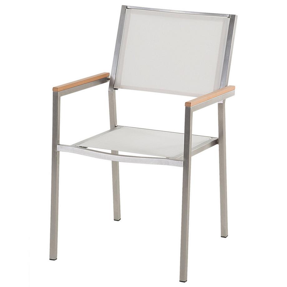 Beliani Set di 6 sedie da giardino en Acciaio inox Industriale GROSSETO  