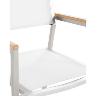 Beliani Lot de 6 chaises de jardin en Acier inox Industriel GROSSETO  