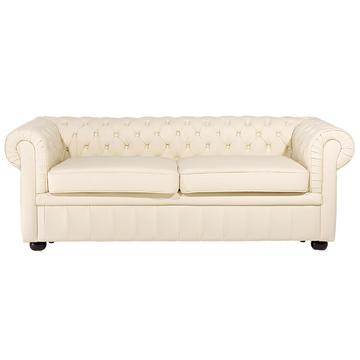 3 Sitzer Sofa aus Echtleder Glamourös CHESTERFIELD