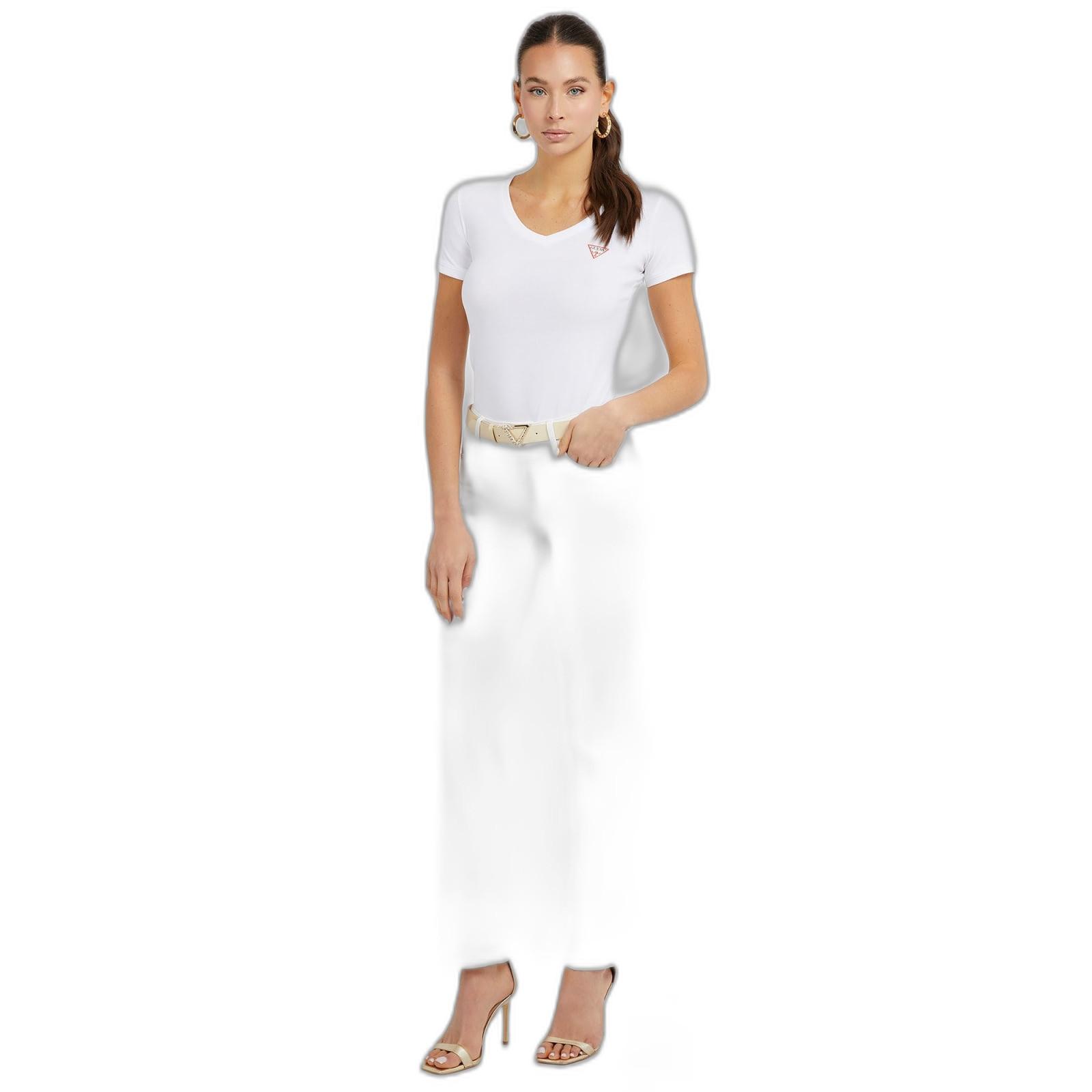 GUESS Mini Triangle V-Ausschnitt T-Shirt  