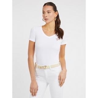 GUESS Mini Triangle V-Ausschnitt T-Shirt  