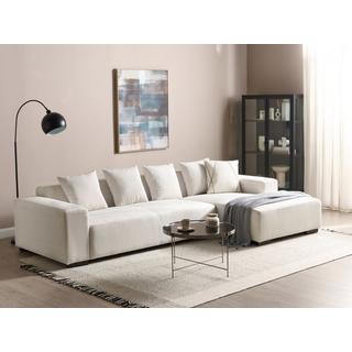 Beliani Ecksofa aus Cord Modern LUNGO  