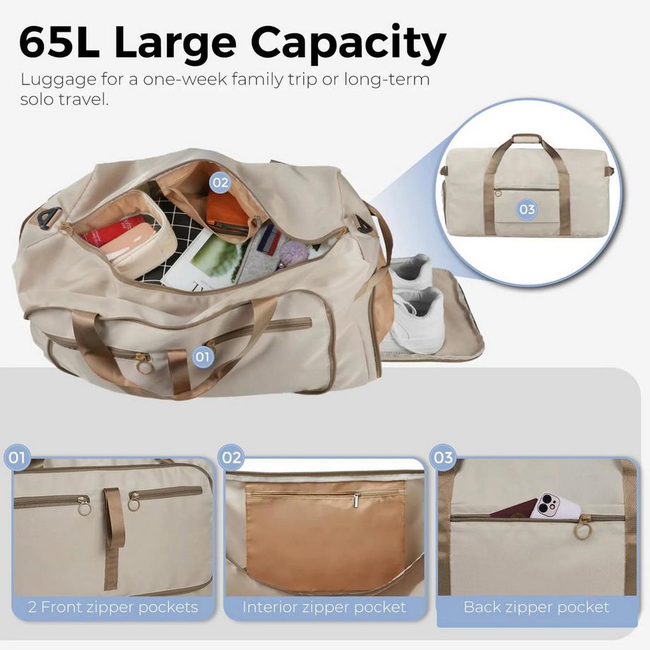 Only-bags.store Borsone pieghevole con grande capacità  