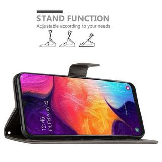 Cadorabo  Hülle für Samsung Galaxy A50 4G / A50s / A30s Blumen Design Magnetverschluss 