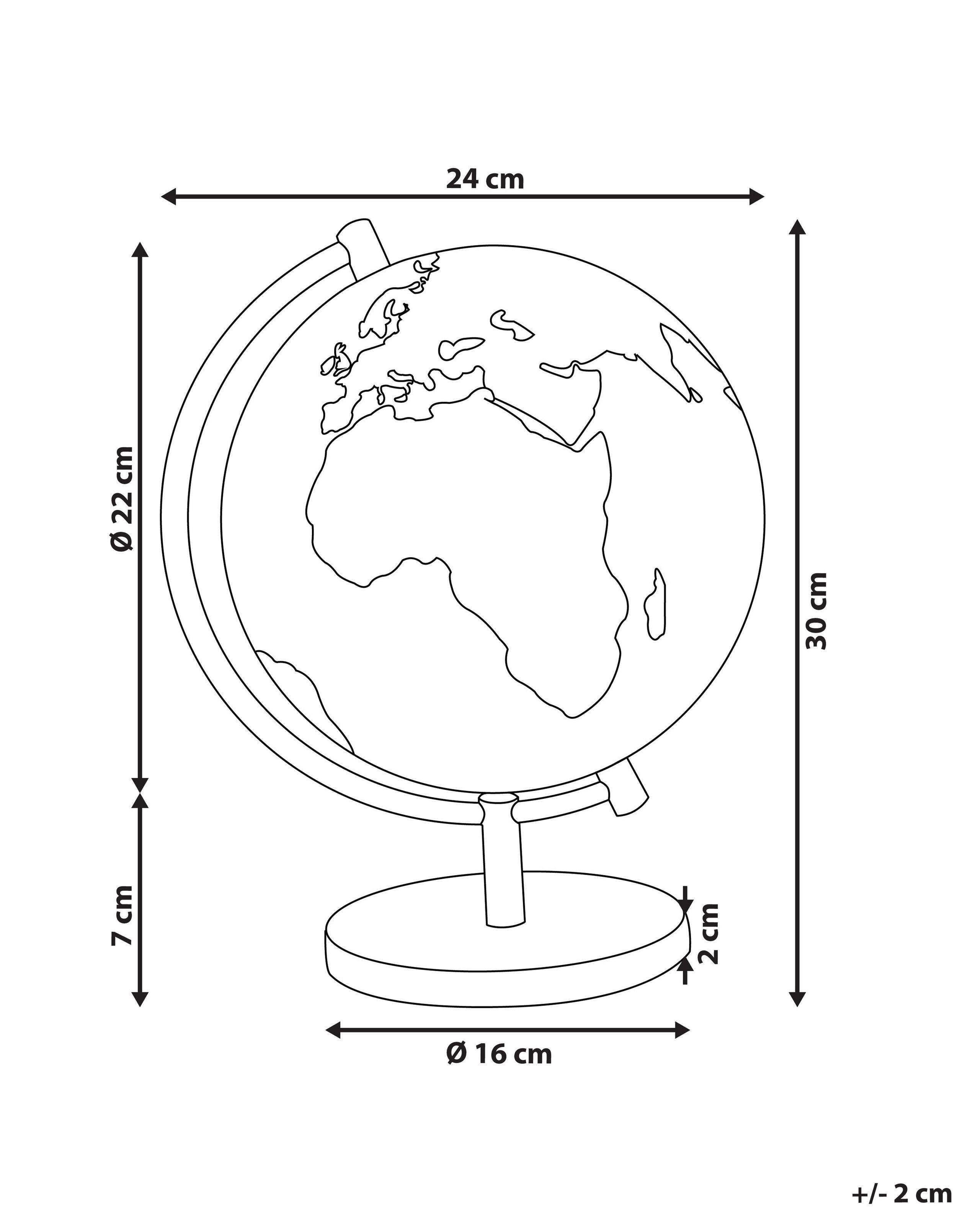 Beliani Globe en Matière synthétique Rétro VESPUCCI  