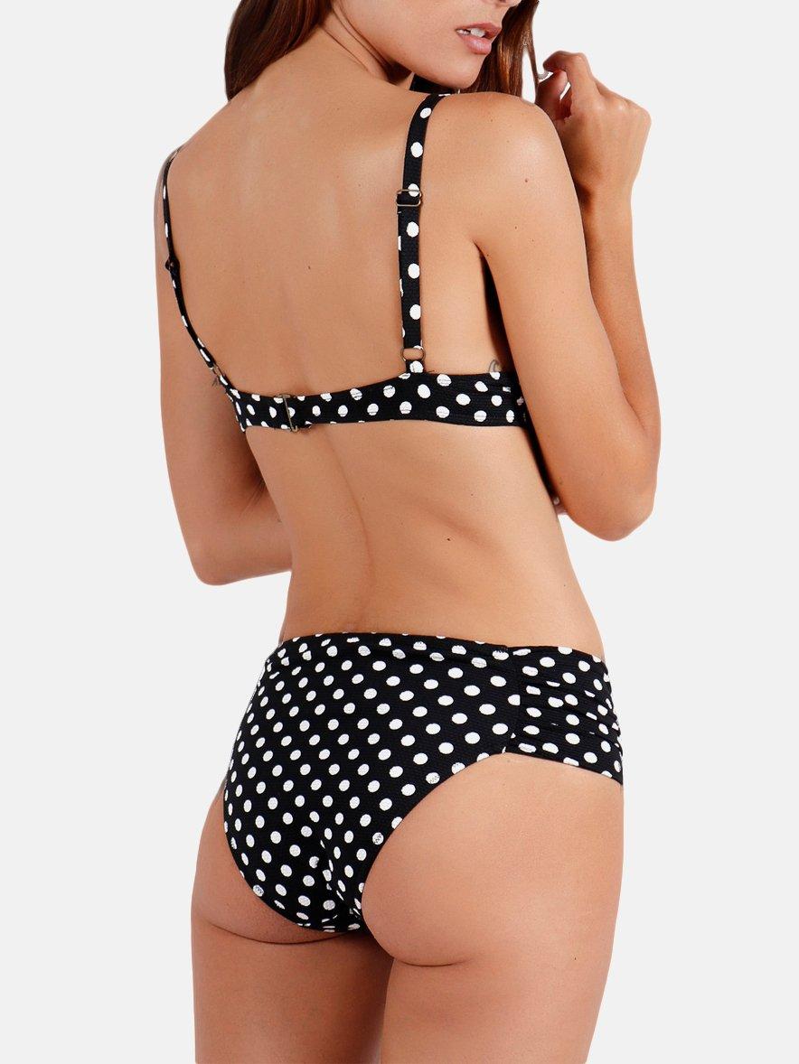 Admas  Set bikini 2 pezzi con ferretto Life Dots nero 