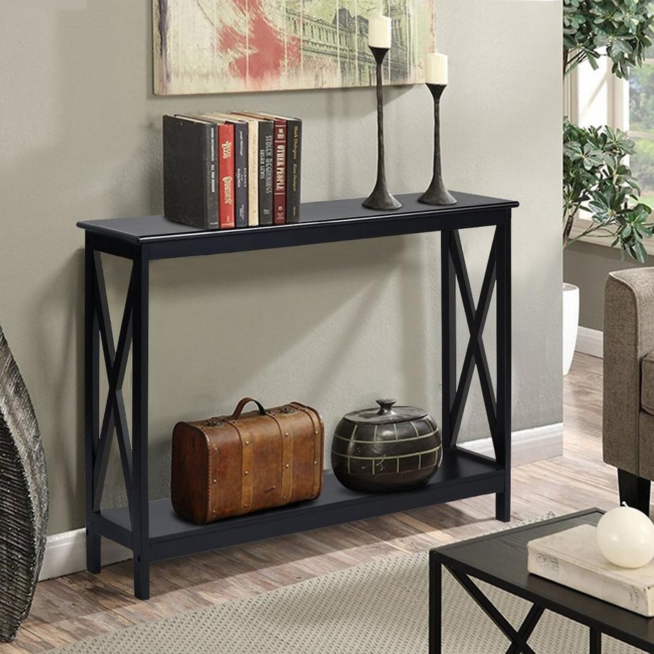 Northix Table console avec étagères  