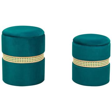 Pouf en Velours Moderne MEDFORD