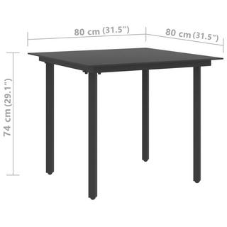 VidaXL Table de jardin acier  