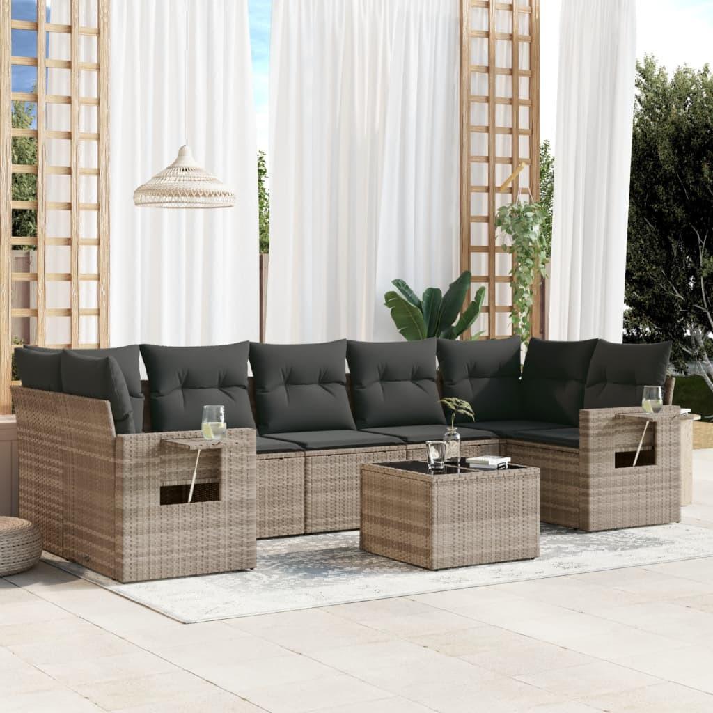 VidaXL set divano da giardino Polirattan  