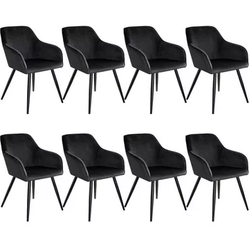 8 Chaises MARILYN Design en Velours Style Scandinave